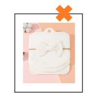 Baby slabber en haarband wit